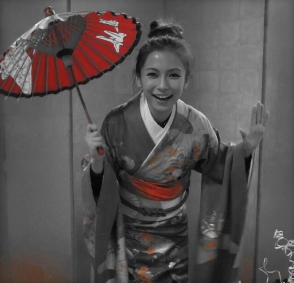 angelababy和服旧照曝光嫩嫩的她混血颜值洋气甜美