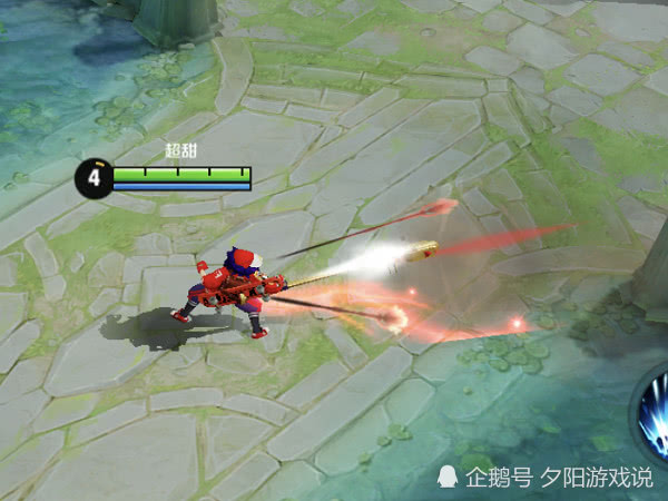 2技能也是一样,蓝色的长枪也是十分的飘逸,并且还带有未来的科技感