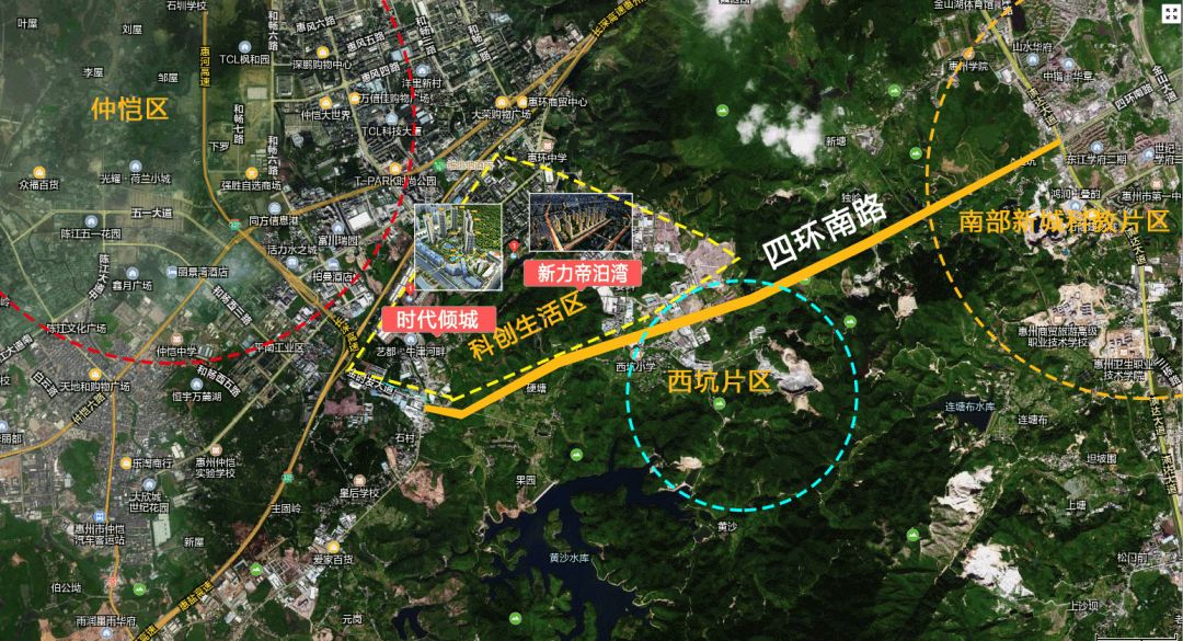 全線含立交4座,跨惠大鐵路橋樑1座,跨線橋