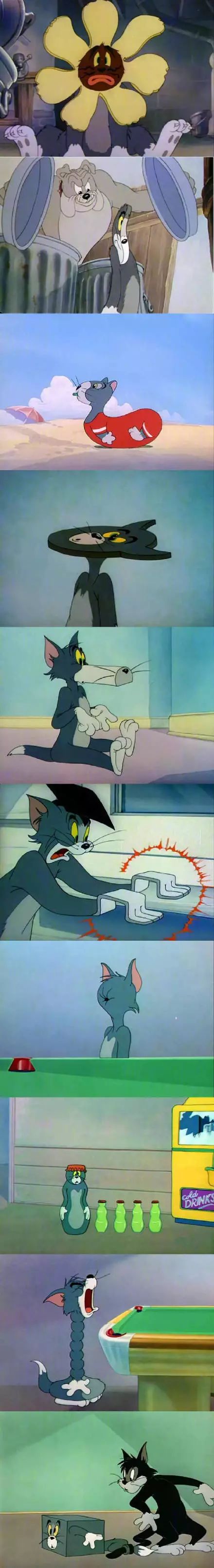 猫和老鼠中汤姆被揍的100种形态好惨一只猫