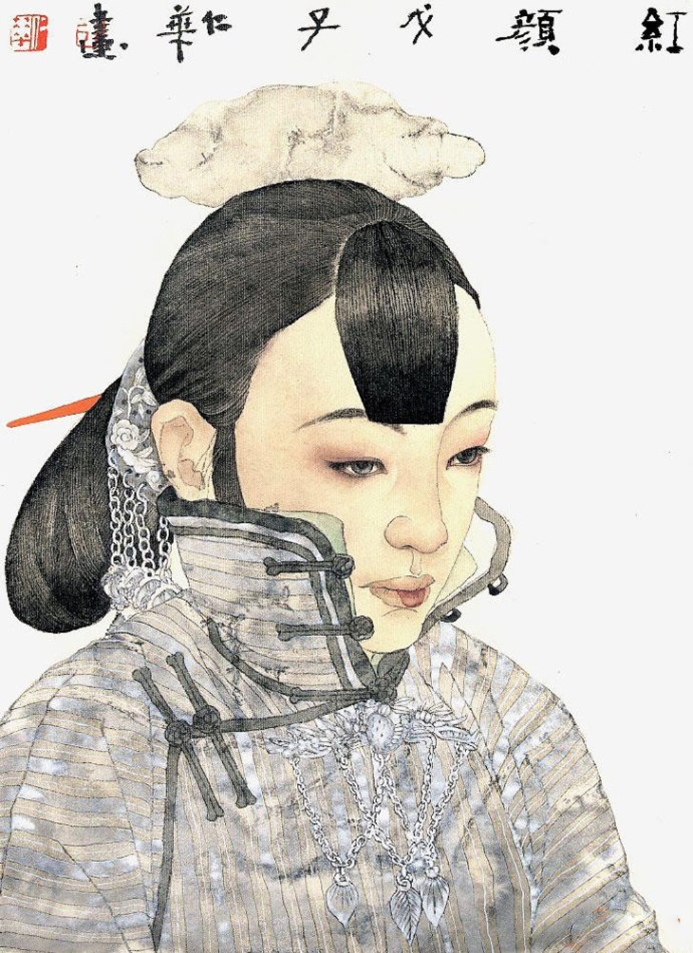 王仁华女画家仁心描丹青圣手绘青衣