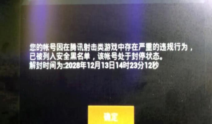 和平精英最惨的玩家刚下载还没玩就被光子封号10年