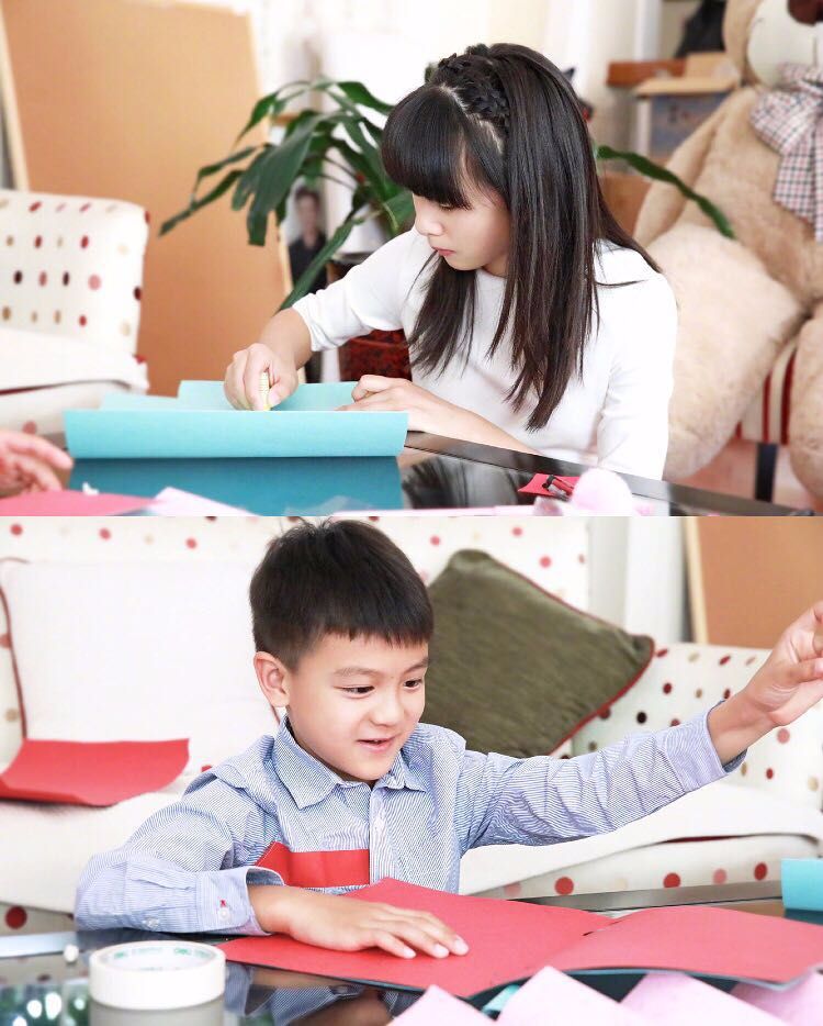 原创田亮晒两儿女近照,森碟发型像极了小时候,亮仔与田亮似复制粘贴