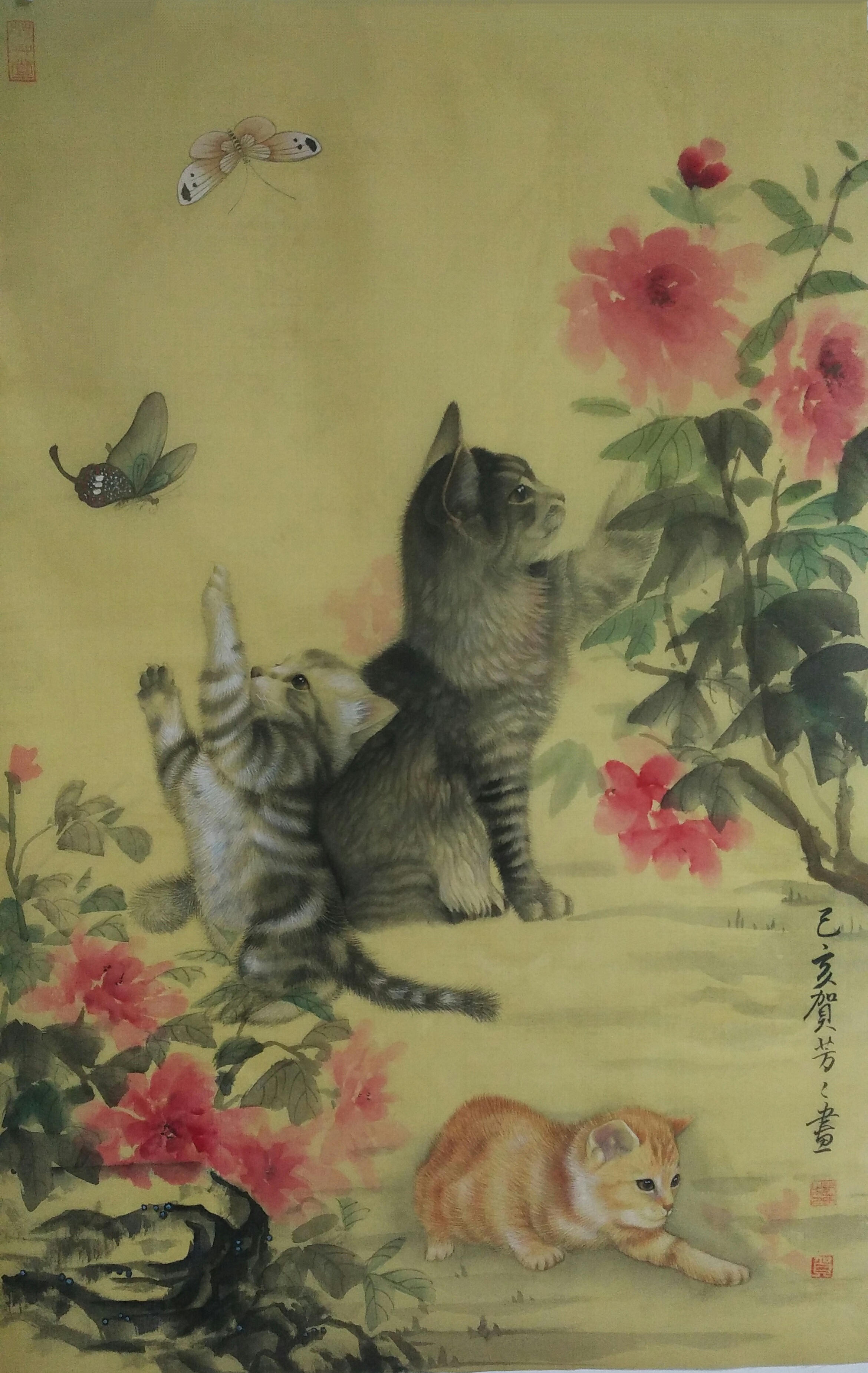 栩栩如生的小貓咪原來是才女畫家賀芳芳的作品