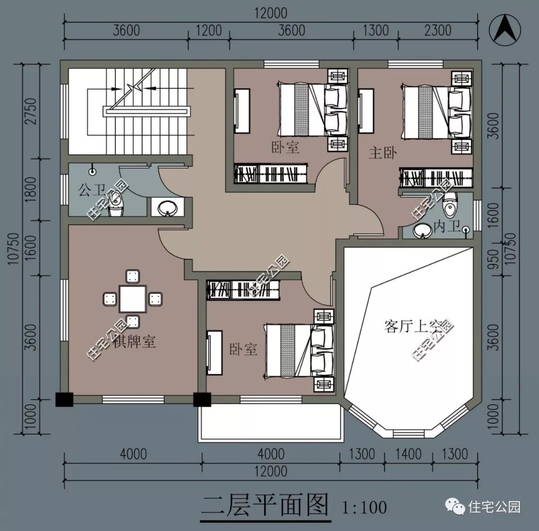 精选图库二:35套带挑空客厅住宅户型