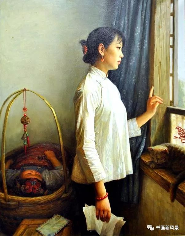 李自健母爱系列油画!