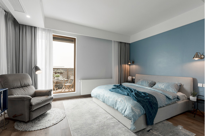 200㎡北欧,用气质蓝打造不动声色的美