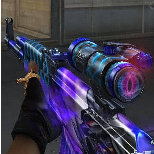 ak47-死亡之翼,这把ak47-死亡之翼枪体是紫色的,感觉颜值还是非常的不