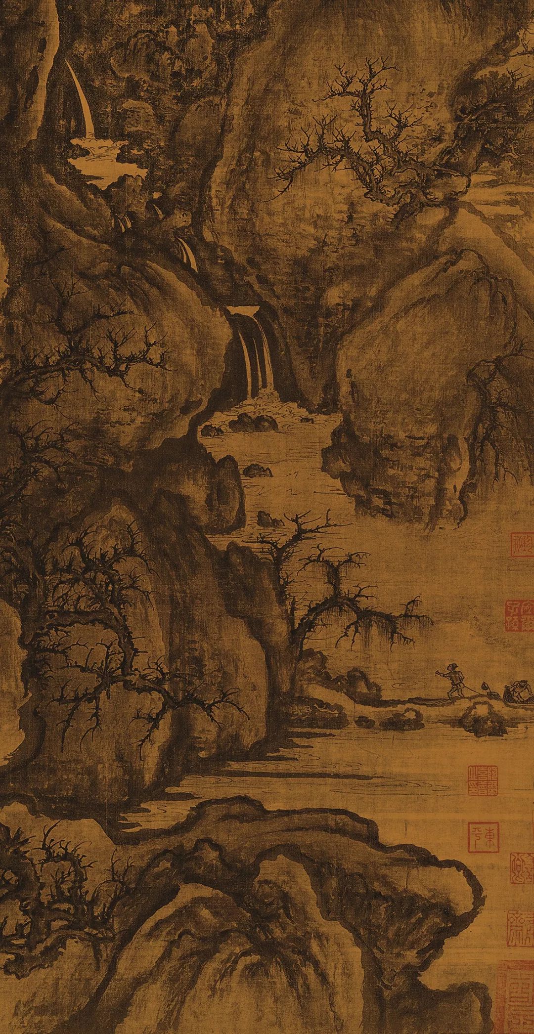 郭熙早春图高清局部图