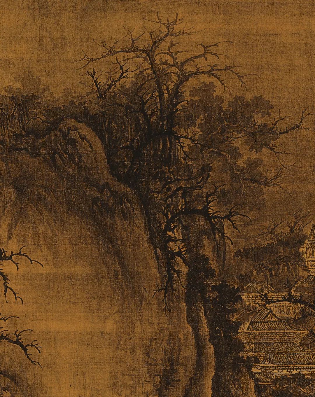 郭熙早春图高清局部图