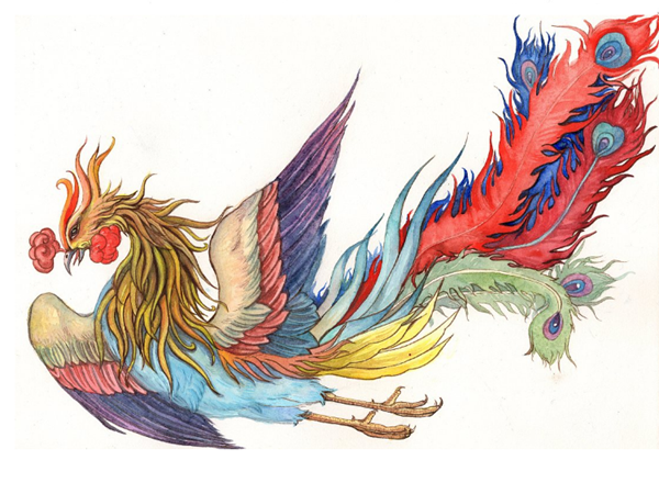 山海经山海经中说,盛产金玉的丹穴之山南方渤海:"有鸟焉,其状如鸡