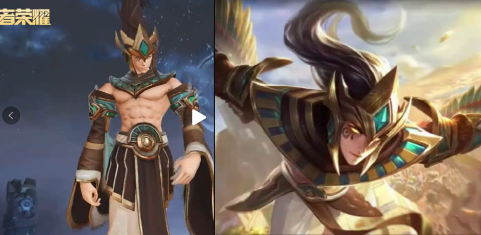 王者荣耀云中君伴生建模亮相眼睛空白无光玩家六块腹肌真显眼