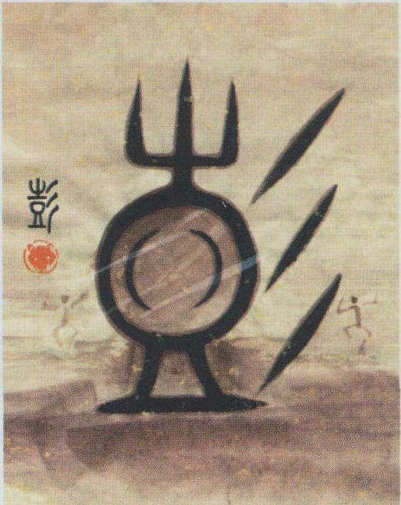 彭是大鼓的声音(甲骨文"彭"字的左侧为鼓,右侧三点表示敲击的声音),而