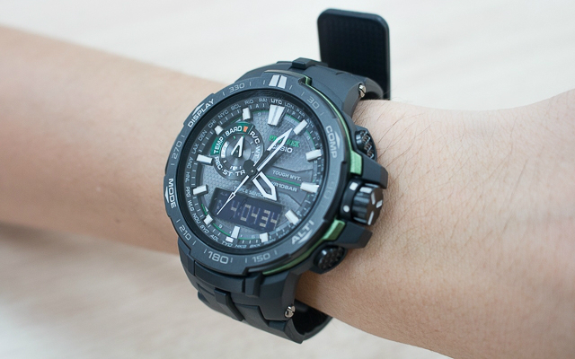 casio卡西欧prw6000太阳能登山腕表开箱实测