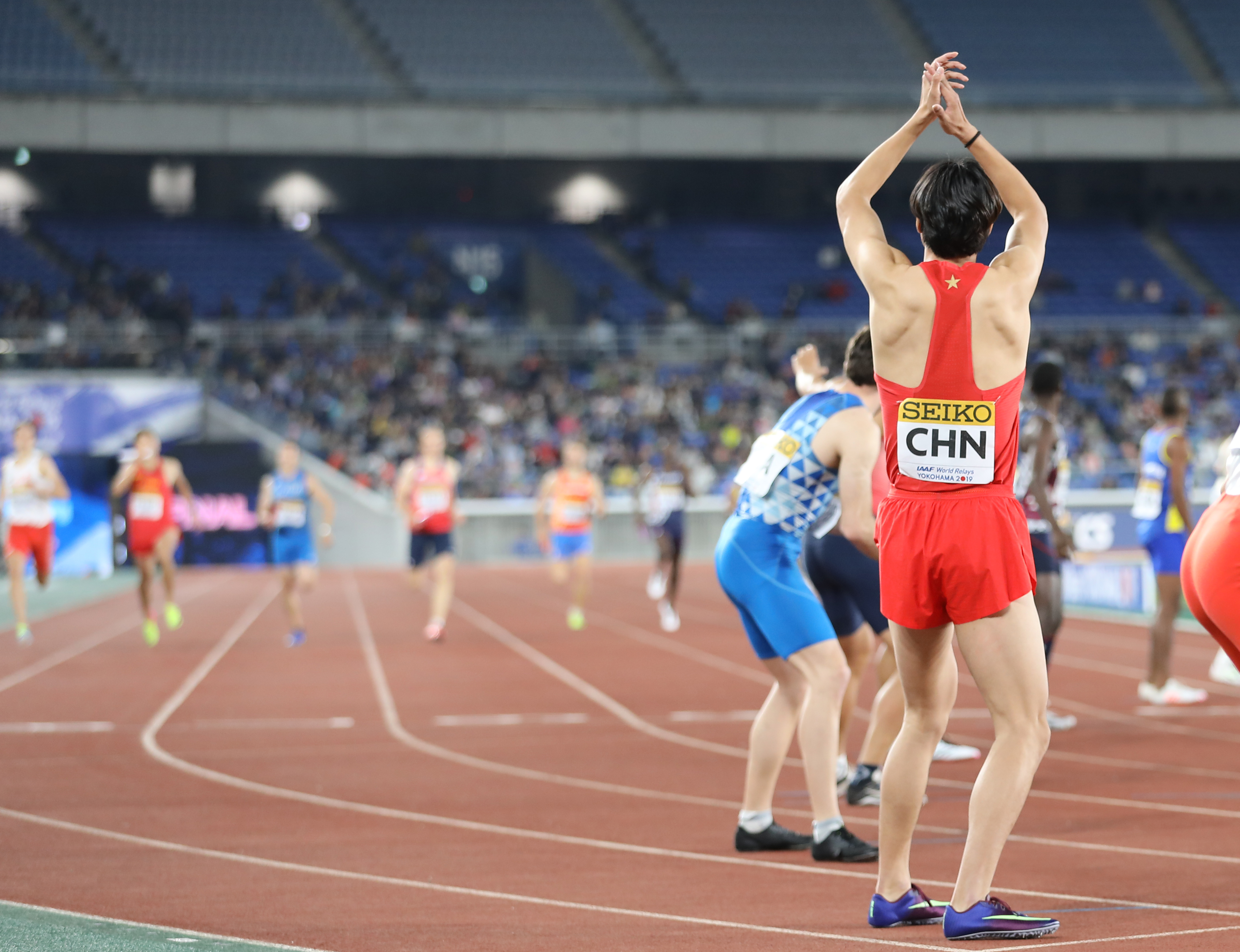 田径世界接力赛中国队获男子4x400米接力b组决赛第四名