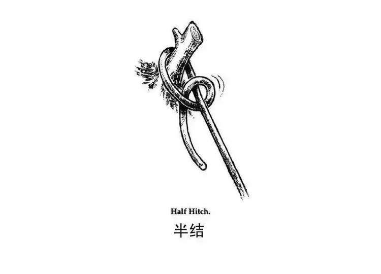 1,半结(half hitch)今天我给大家带来十三种绳结技术,不管是户外还是
