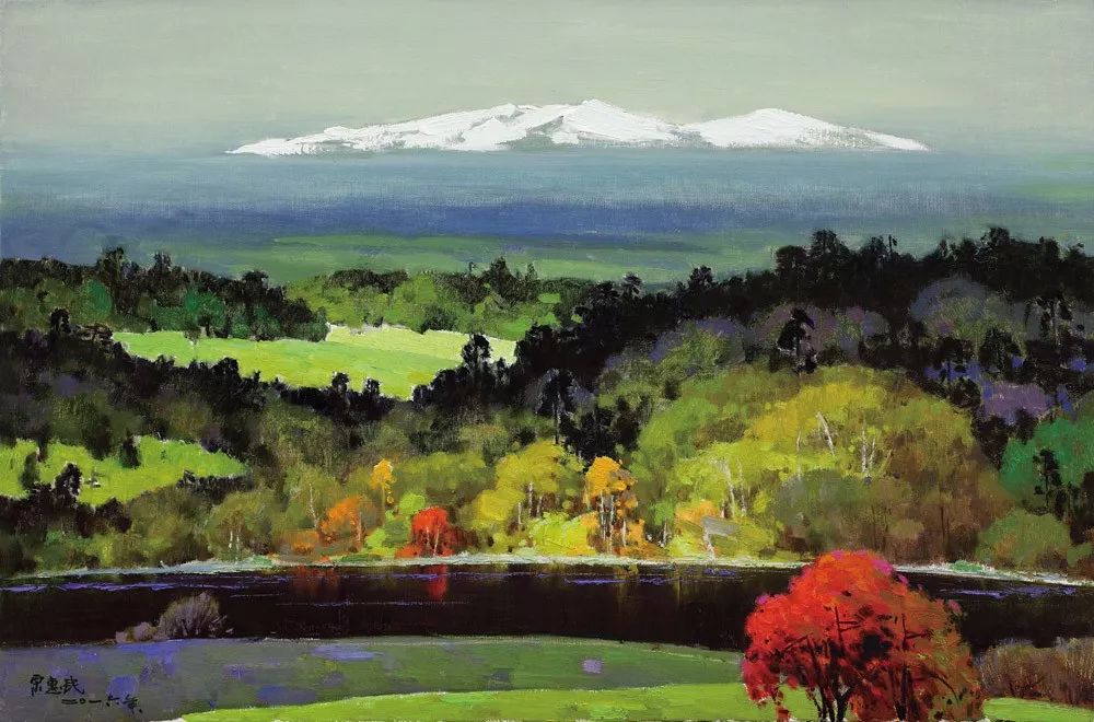 宋惠民 《长白山的秋色》 布面油画 60cm×90cm 2016