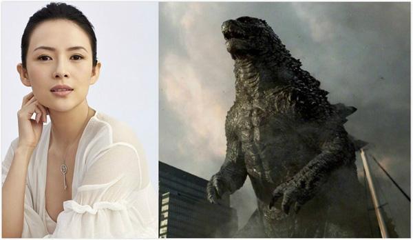 章子怡亮相《哥斯拉2》红毯,穿紧身裙,踩恨天高,破怀孕传闻