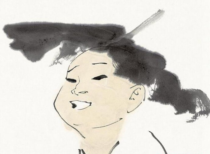 范曾大师泼墨写意人物头部特写欣赏