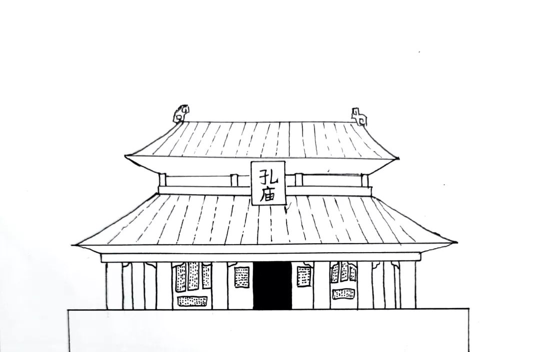 泉州府文庙简笔画图片
