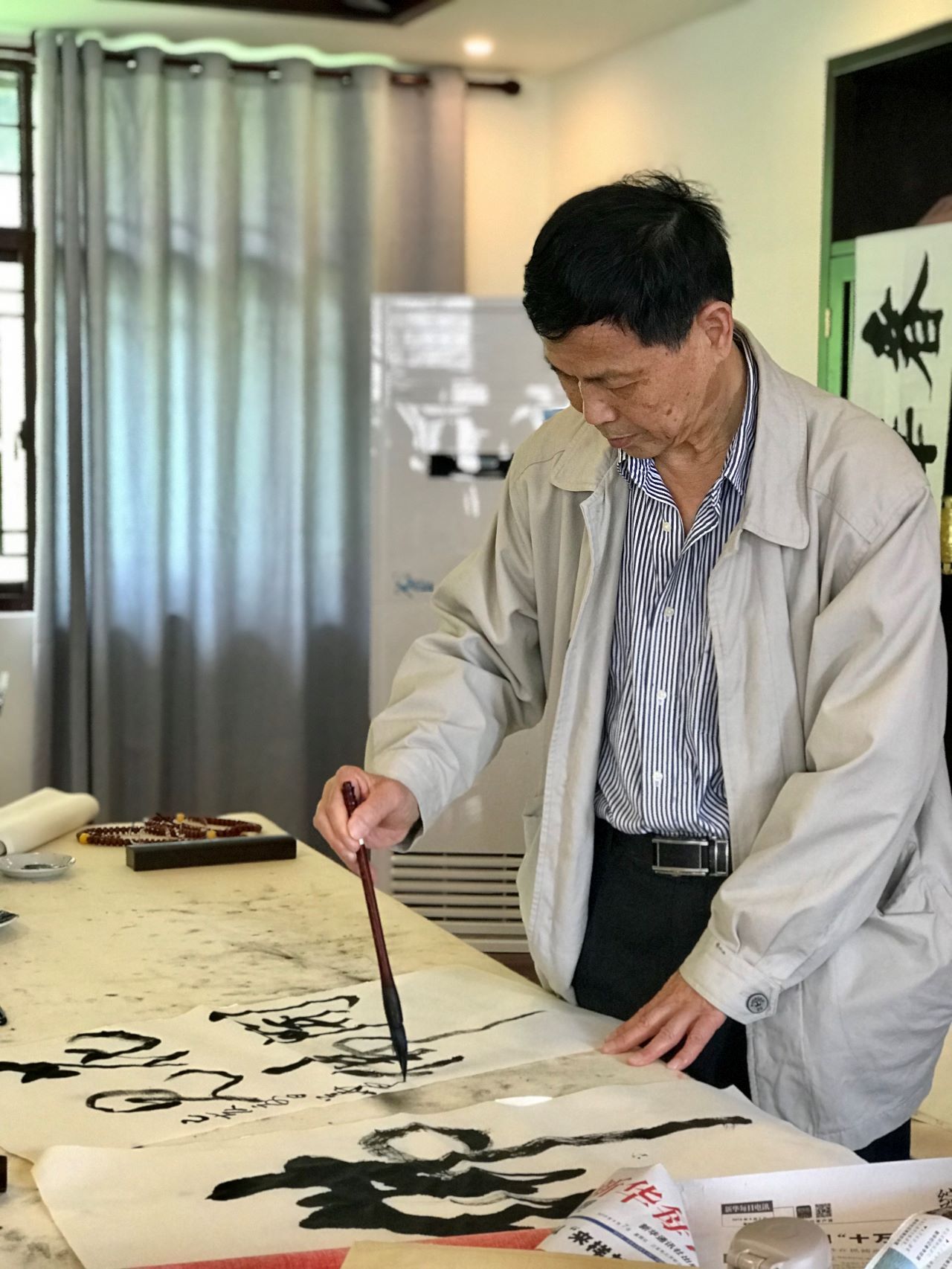 翰墨佛缘书法家杨永法向苏州石公寺捐赠佛经手稿及书法作品