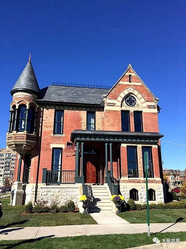 ransom gillis house 是底特律第一个威尼斯哥特式建筑风格的住宅.