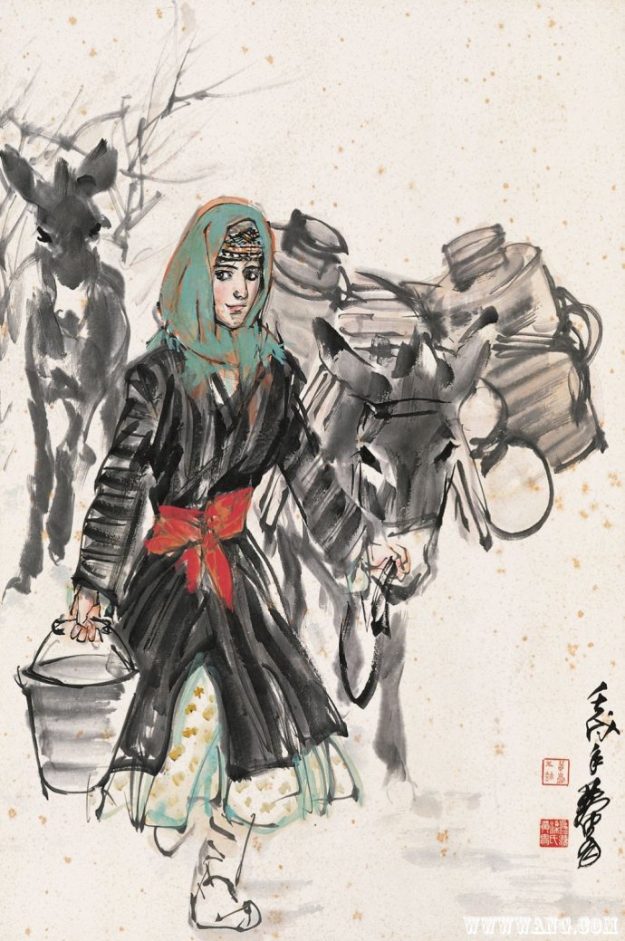 长安画派领军人黄胄人物画作品集作品赏析