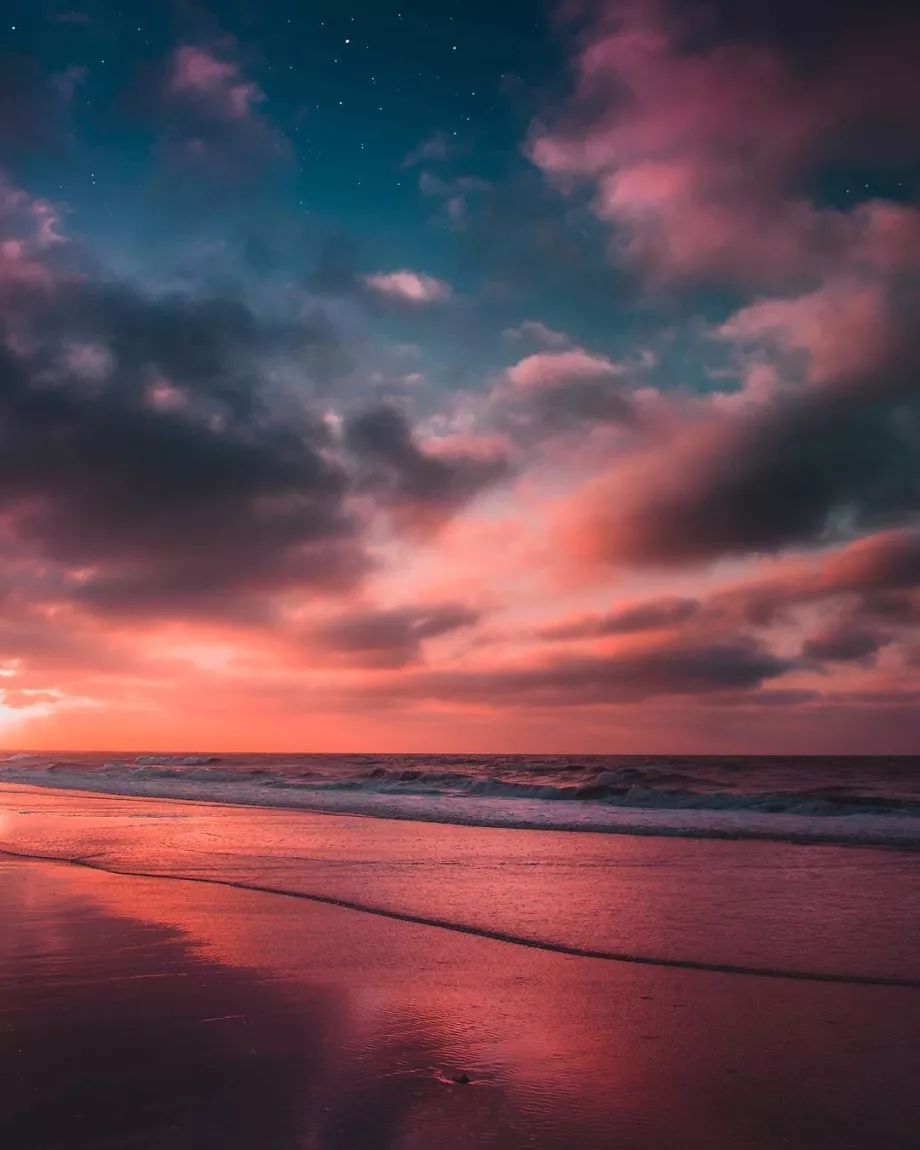 唯美摄影「海边的日落」:晚霞溢彩,余晖潋滟