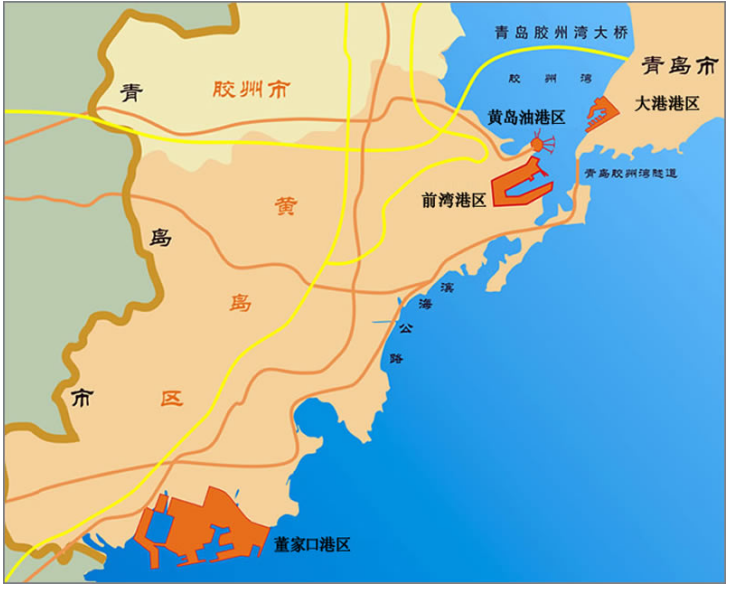 青岛地理位置图片
