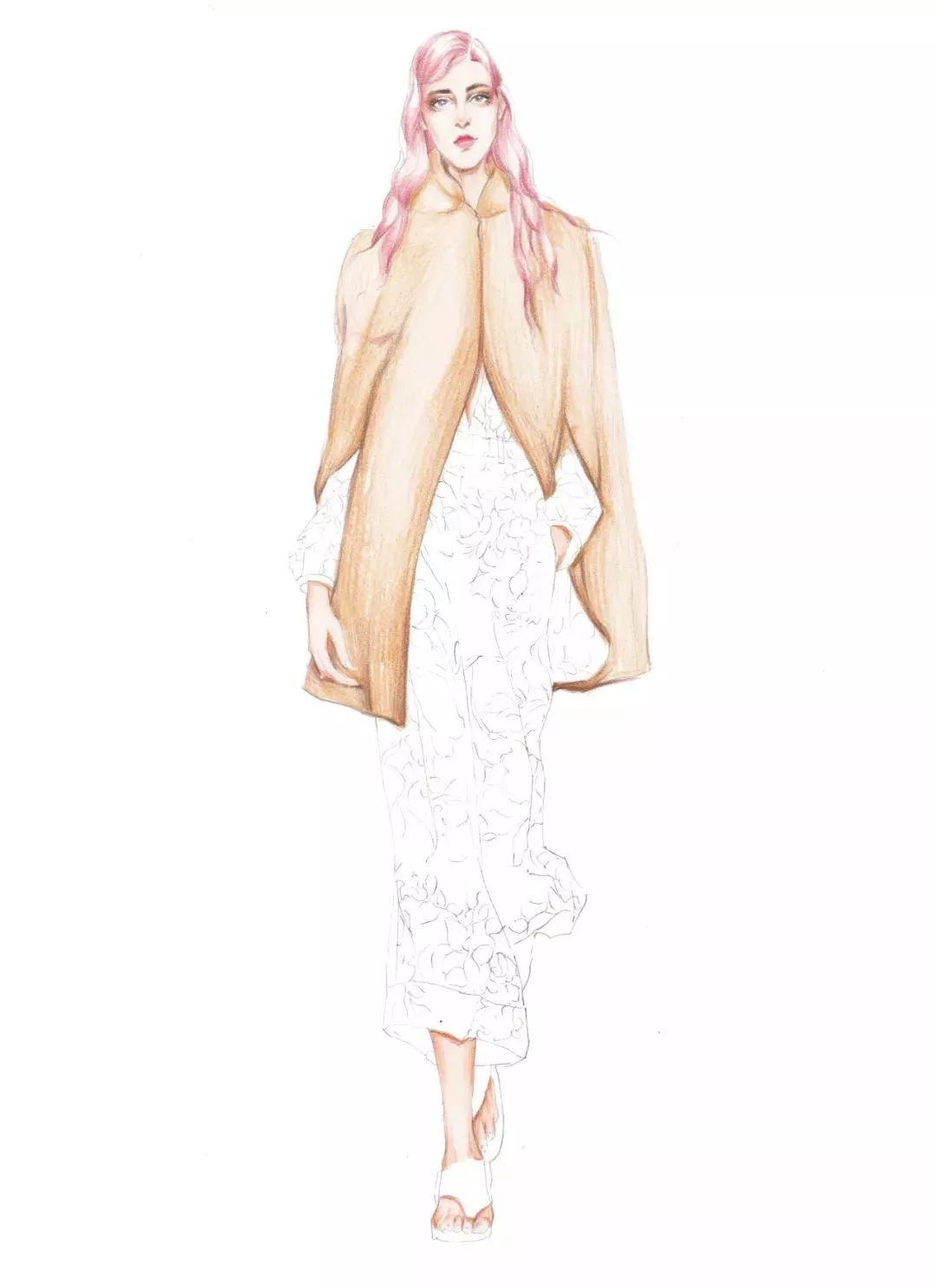 时装手绘 | 豹纹图案表现技法,彩色铅笔画豹纹皮,你们会了吗?