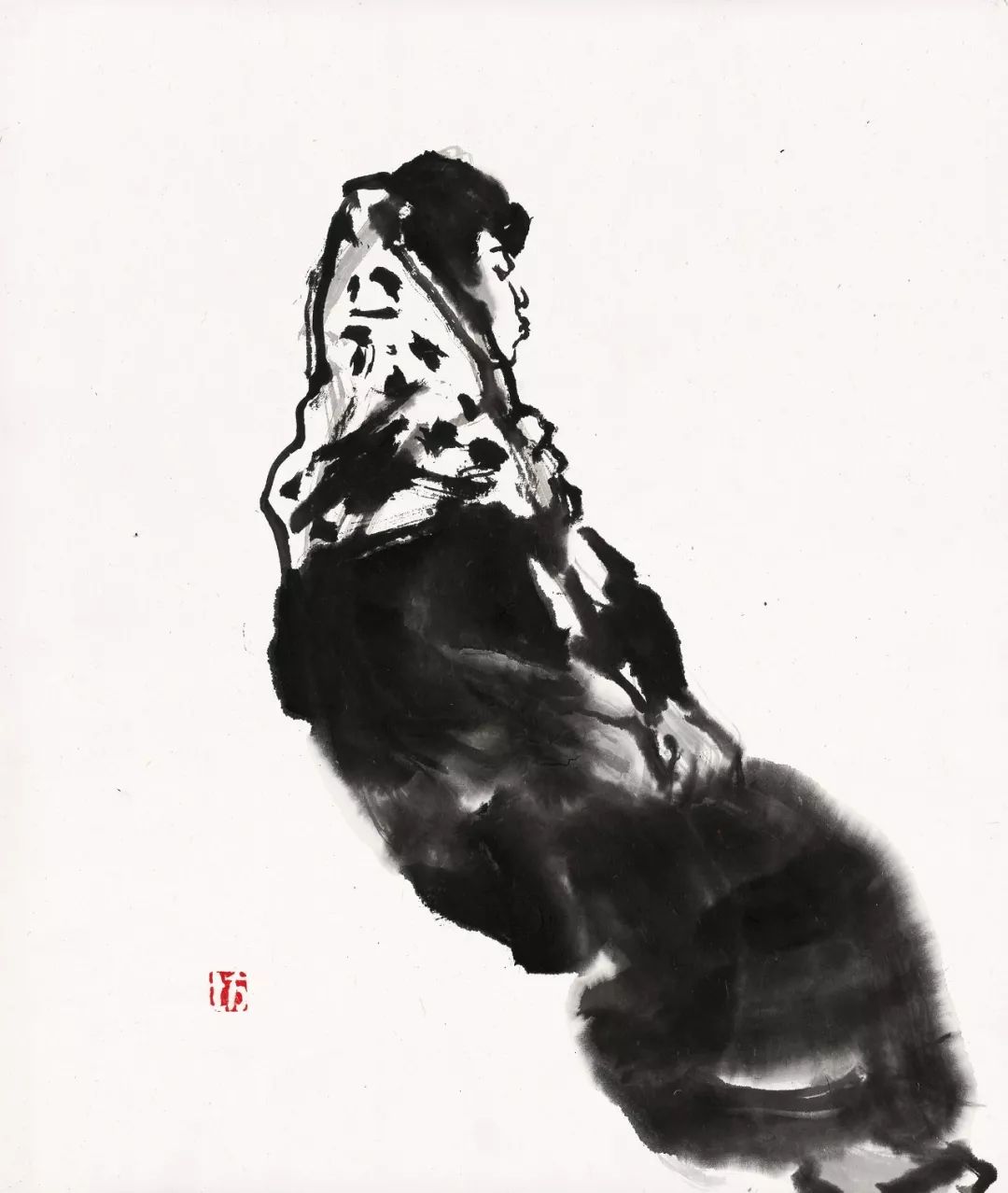 方土惠安写生45cm×38cm方土的山水画也自成一格