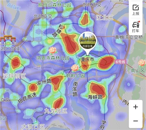重庆热力图武汉热力图人口是最有效的价值增长力,大家还可以从软件上