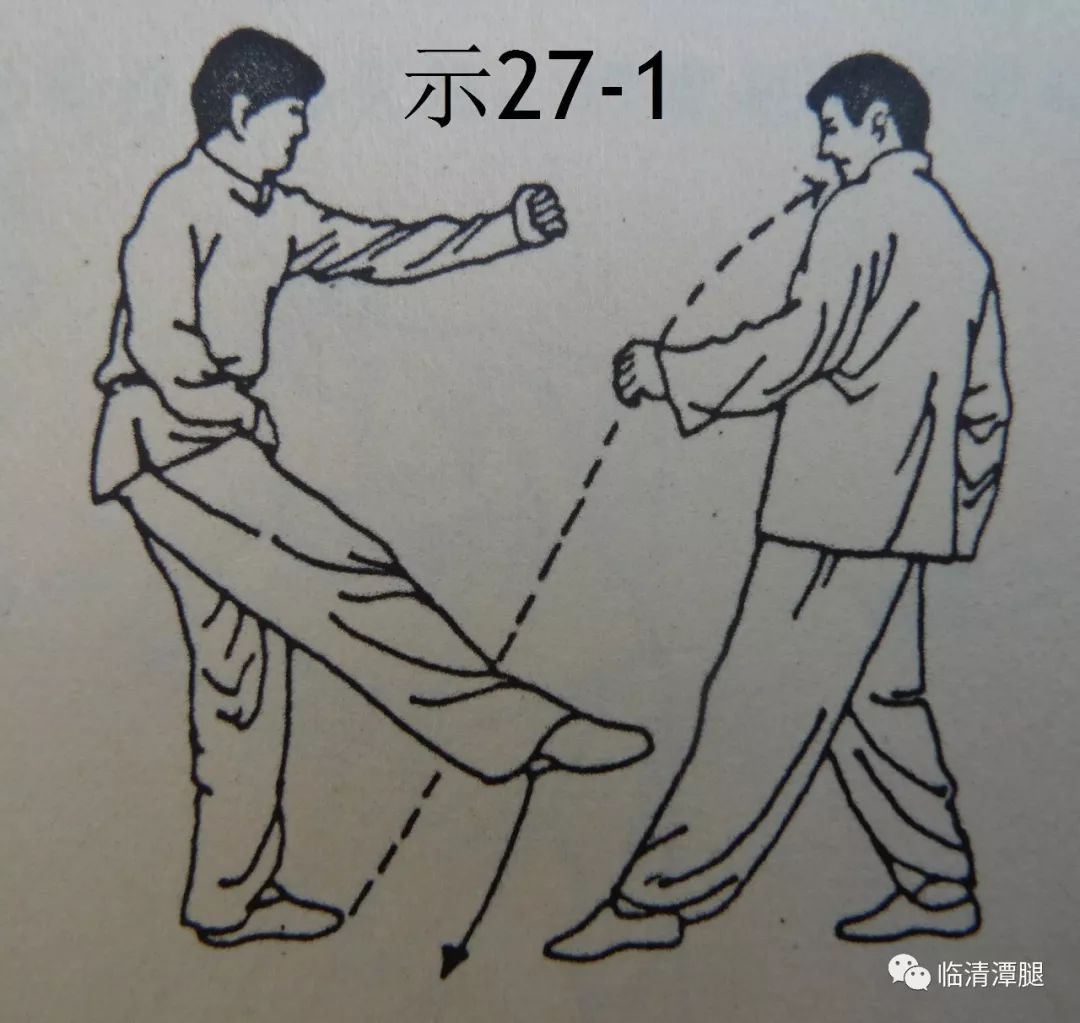 要点:直弹与高踢要求衔接快速,准确,进步踏腹起腿要快,蹬出要有力,连