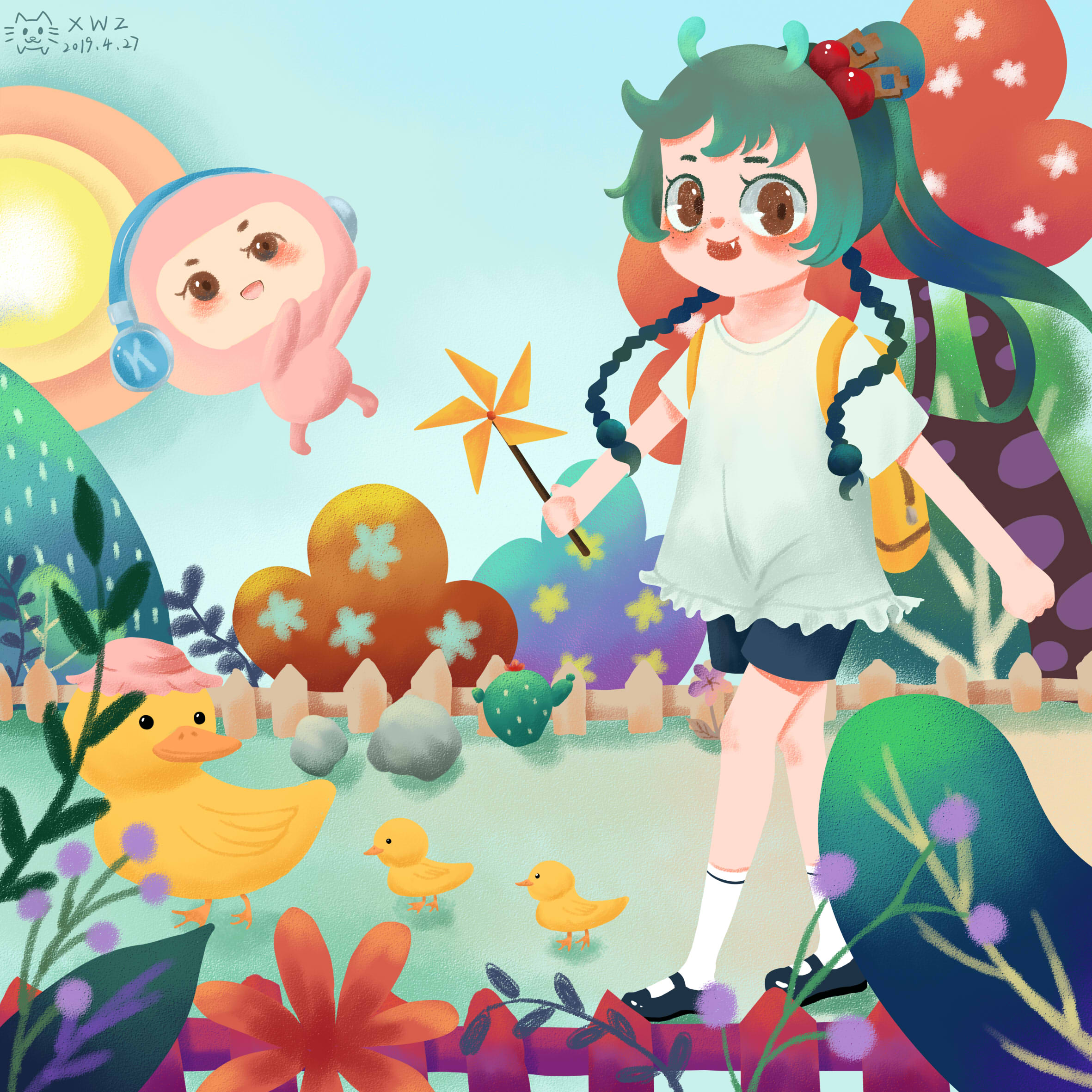 手绘比赛作品,萌萌哒~心都融化了的虫娘