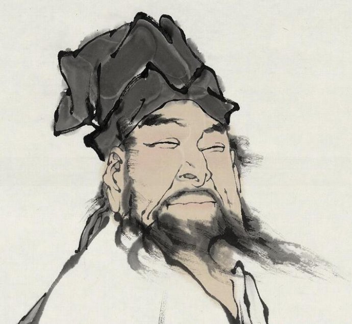 范曾大师泼墨写意人物头部特写欣赏