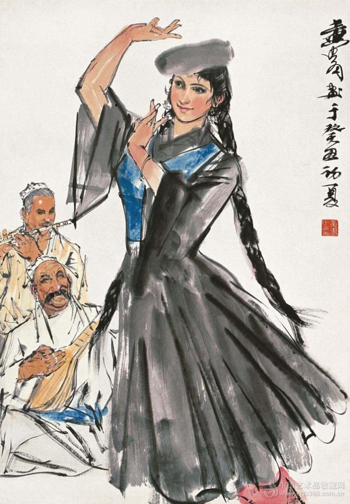 长安画派领军人黄胄人物画作品集作品赏析