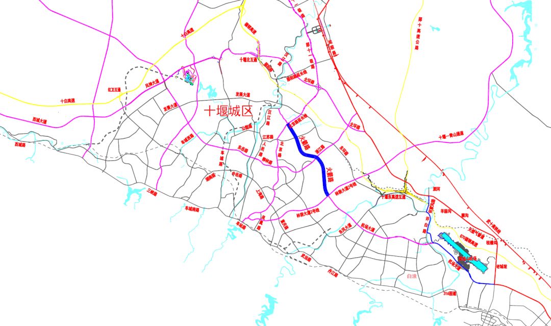 從六堰到機場15分鐘十堰城區這條主幹道即將通車