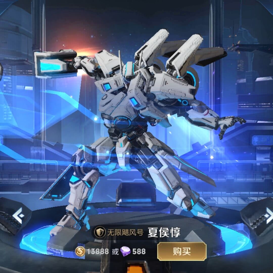 夏侯惇《无限飓风号》:全身覆盖帅气的机甲,科技元素的特效,强烈的