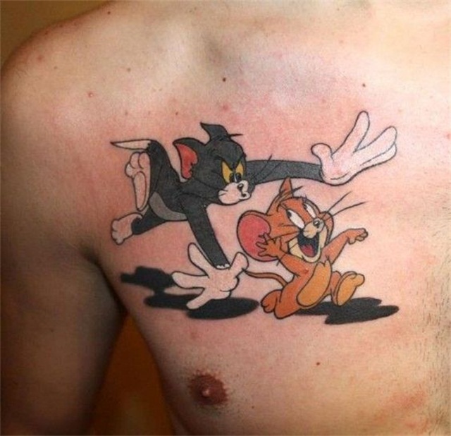 纹身图案推荐猫和老鼠