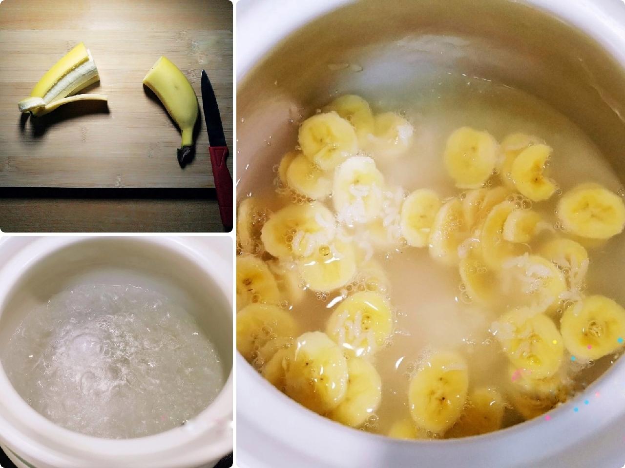 一条香蕉一两大米教你做香甜的香蕉粥润肠通便口感顺滑