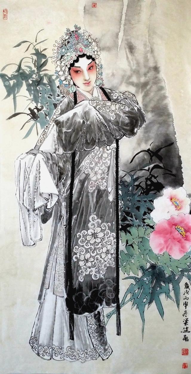 天天漫画网画家梁健平淡率真写国粹墨戏人物抒情怀