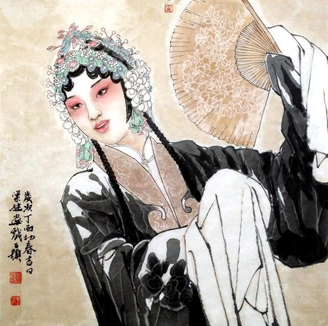 天天漫画网画家梁健平淡率真写国粹墨戏人物抒情怀