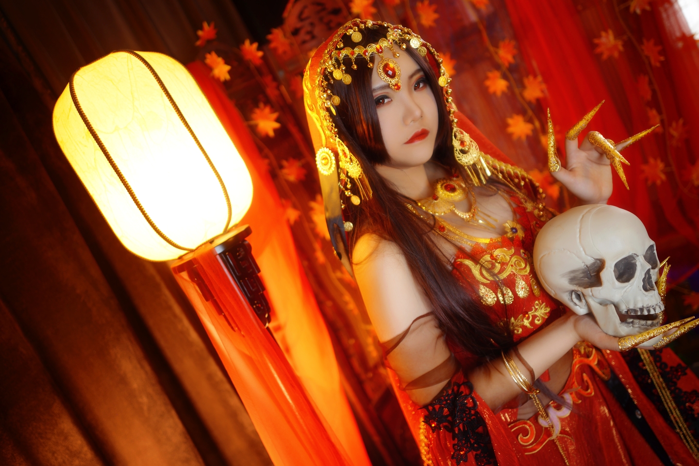 超清甜美少女古装动漫cosplay性感美女剑网三红衣教探雪cosplay