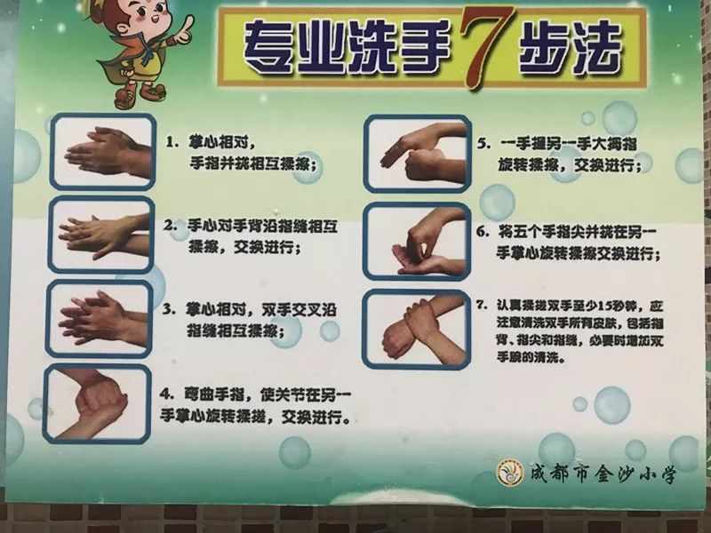班级的一天争做健康手护神学习七步洗手法