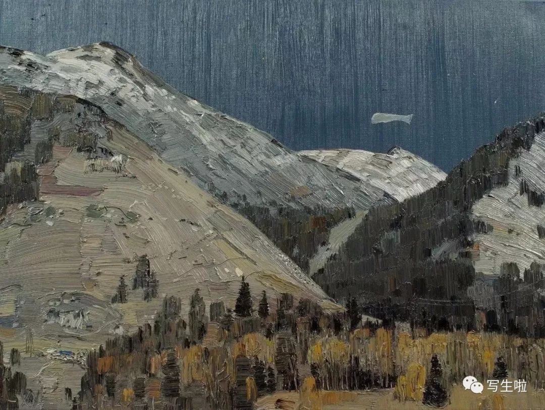 写生啦肖育笔下的新疆丨他曾经连续四年独自驱车3万多公里奔赴北疆