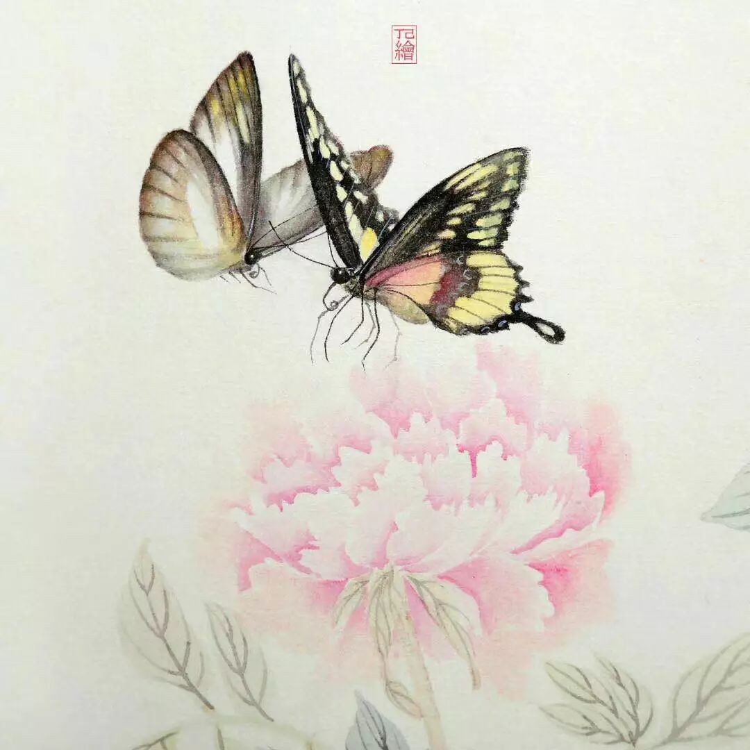 学习内容:学习4幅没骨花卉与蝴蝶画(范画见上图)开课时间:6月14日