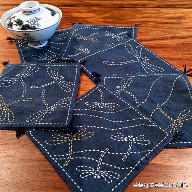 刺绣作品经典的sashiko刺子绣百学不厌