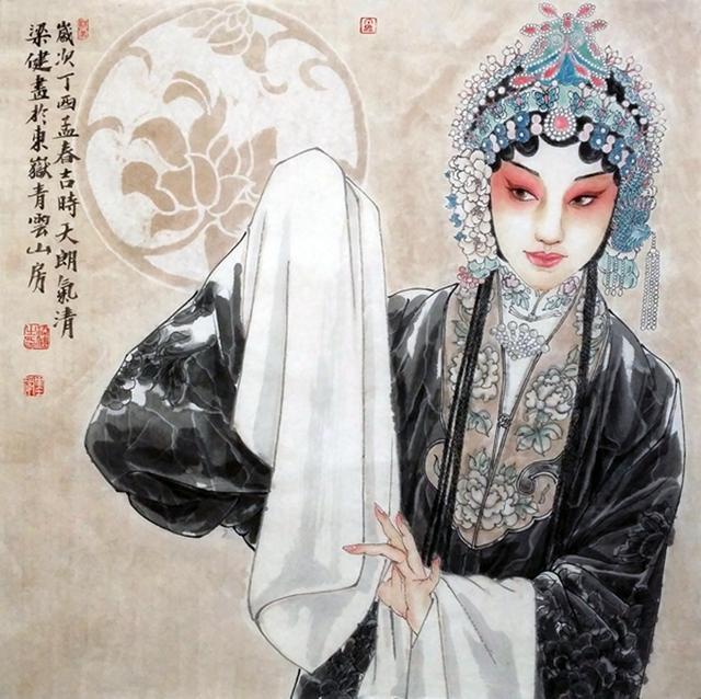 天天漫画网画家梁健平淡率真写国粹墨戏人物抒情怀