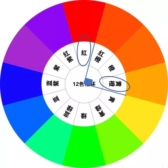 橘色对比色图片