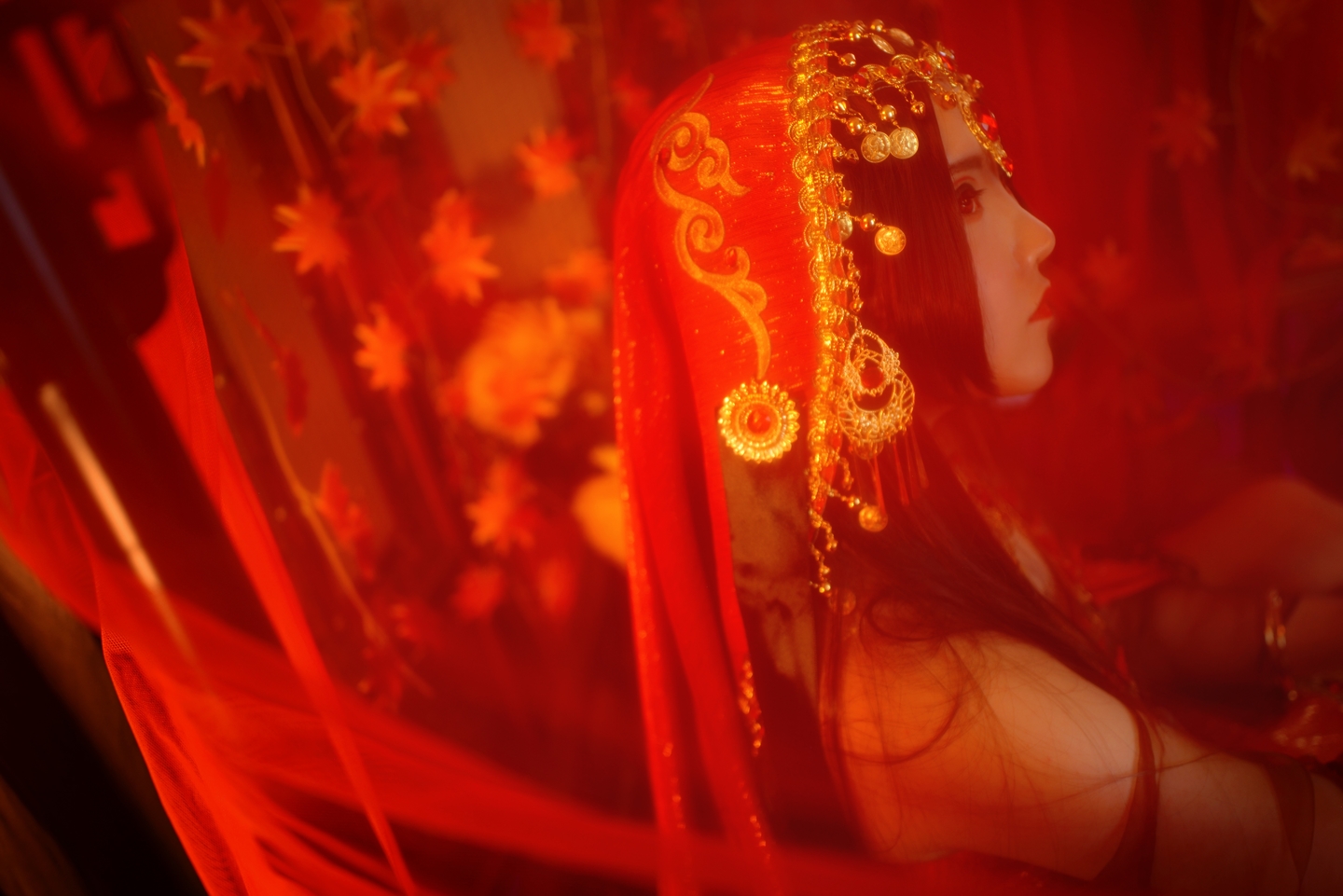 超清甜美少女古装动漫cosplay性感美女剑网三红衣教探雪cosplay